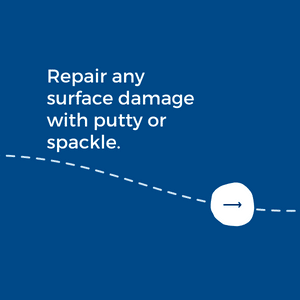 repair any surface damage with putty or spackle