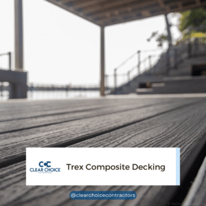 low angle shot of trex decking